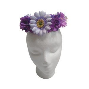Beautiful Two Tone Purple Floral Crown